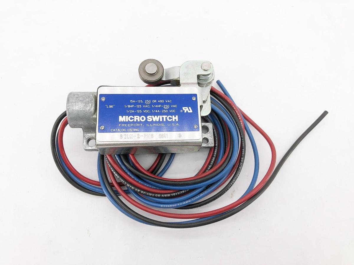 New Microswitch BZLN-2-RH5 Limit Switch 1/2A 125VDC 15A 125-480VAC - No Box