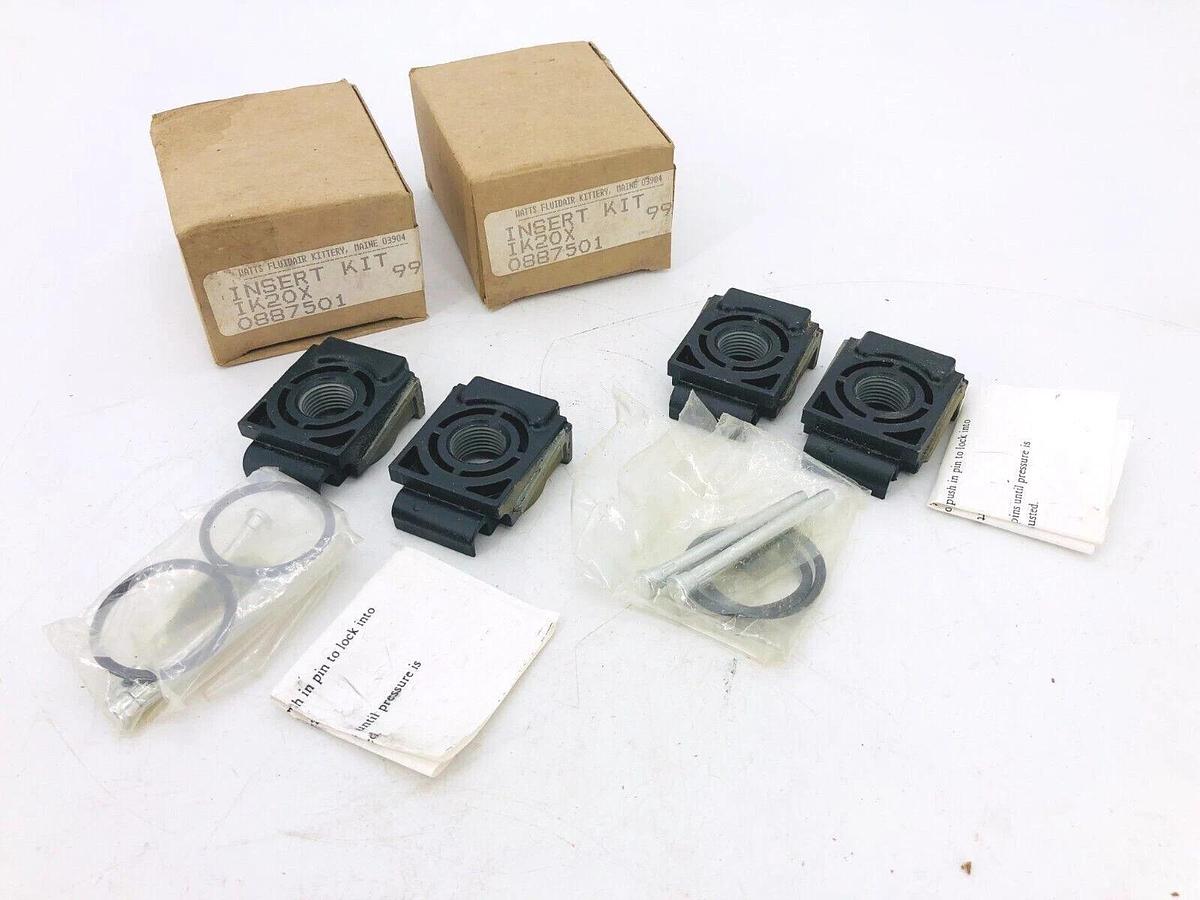 Used Lot of 2 New Parker Watts Fluidair IK20X End Insert Kit 3/8"Npt