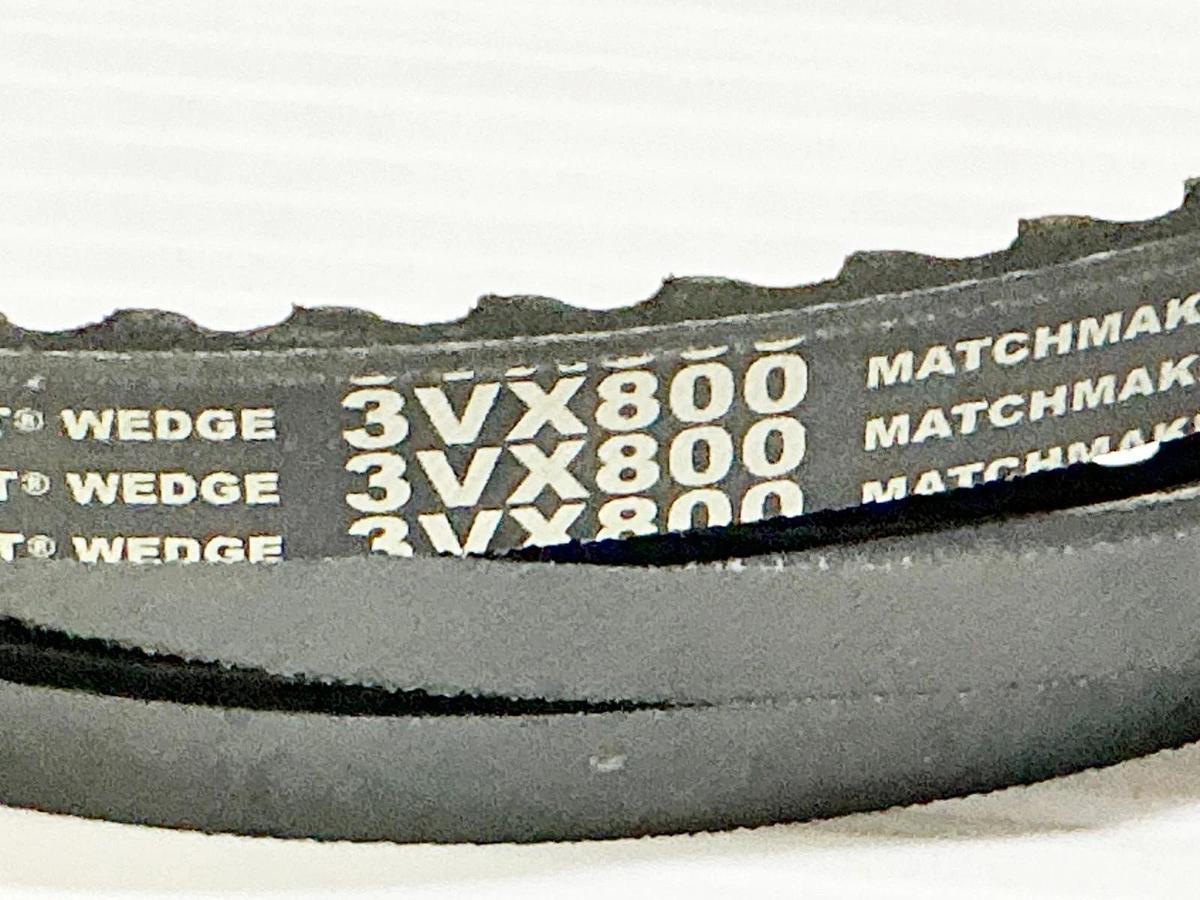 New lot of 2 Continental 3VX800 Cogged Belt 80" Length 3/8" Width - No Box