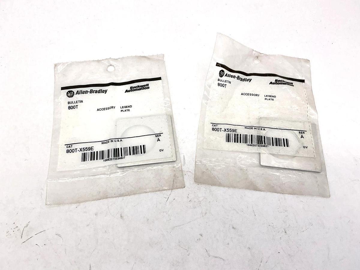 Lot of 2 New Allen Bradley 800T-X559E Ser A Legend Plate Accessory