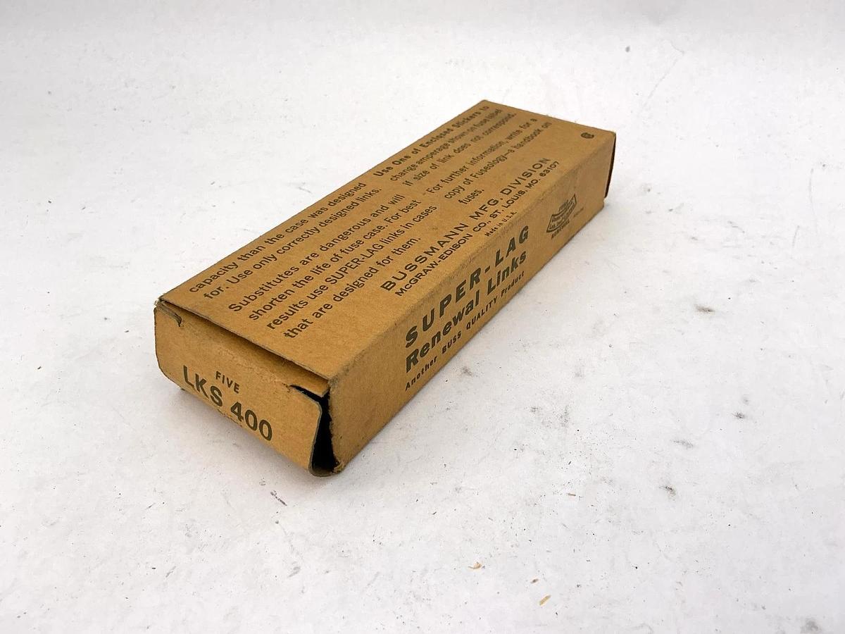 New Bussmann LKS-400 Renewal Links Superlag 600V LKS400 QTY 4 Per Box