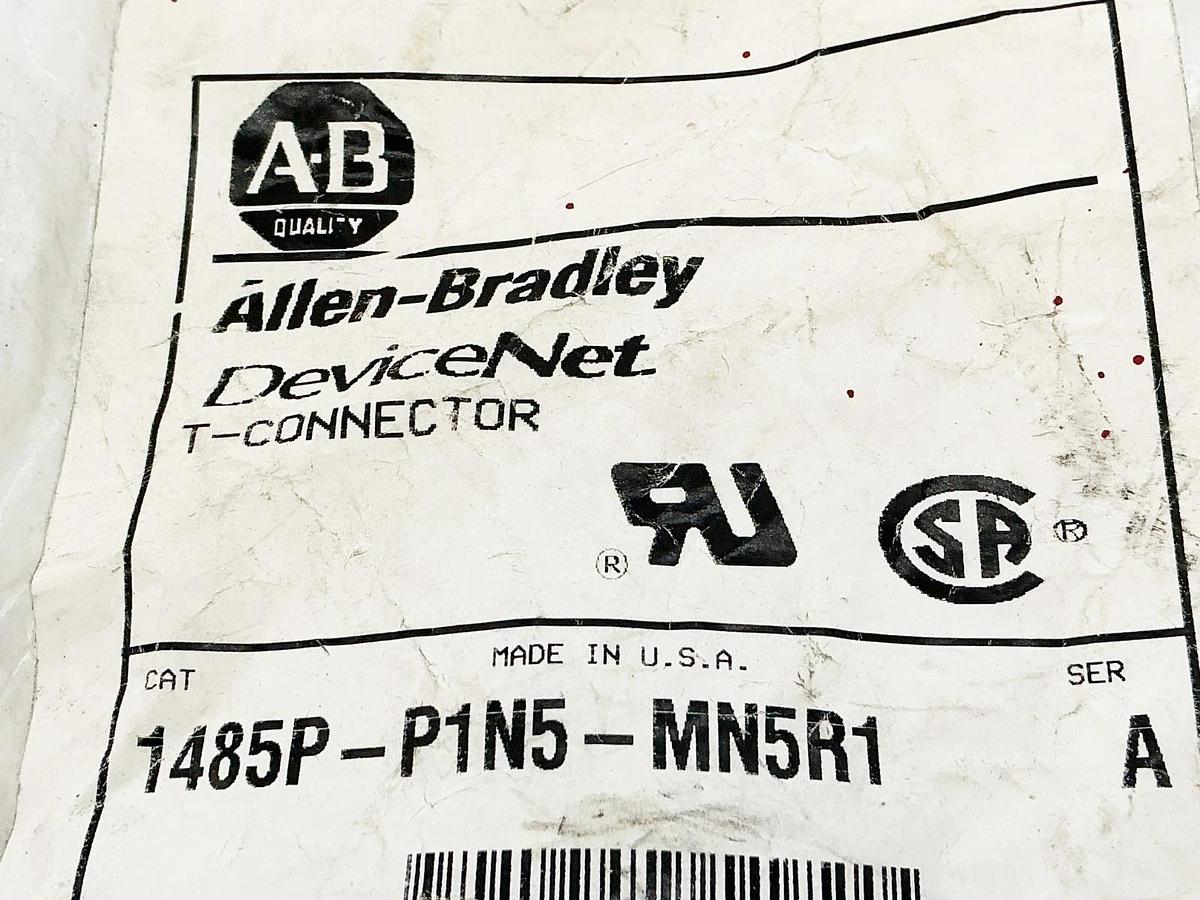 New Lot of 2 Allen Bradley 1485P-P1N5-MN5R1 T-Connector 5Pin Ser. A