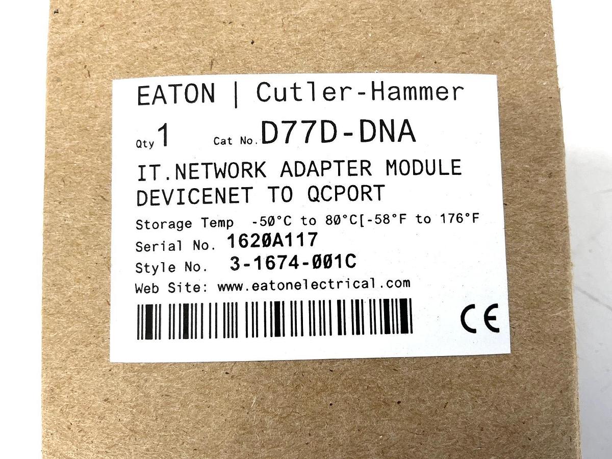 New Eaton Cutler-Hammer D77D-DNA IT Network Adapter Module Devicenet To QCPORT