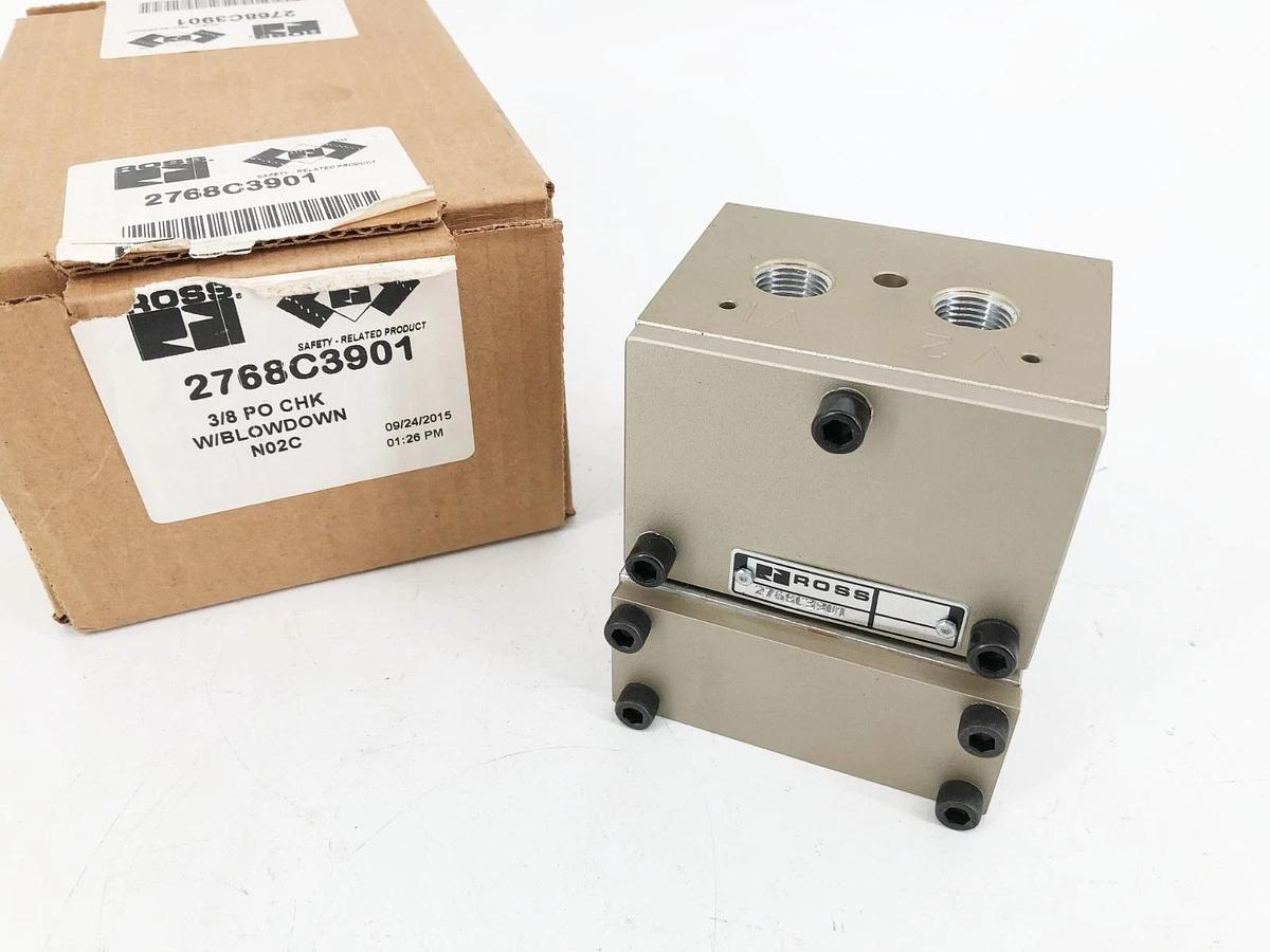 New Ross 2768C3901 Dual Pilot Operated Check Valve 3/8" NPT w/ Blowdown