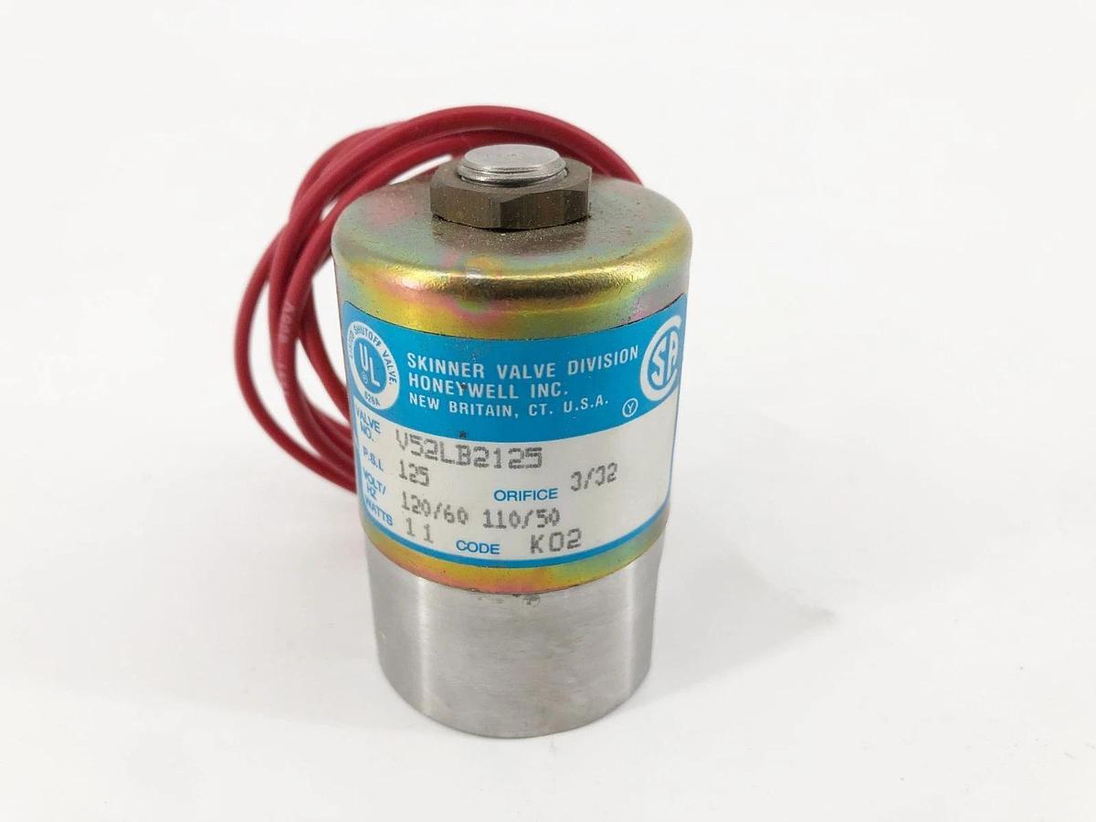 New Honeywell Skinner V52LB2125 Solenoid Valve 110/120V 125psi 3/32" Orifice