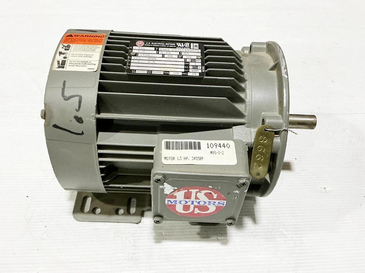 Used US Electrical Motors H569-Z07Z1500219M Electric Motor 1.5HP 575V 3440RPM 3PH 56C