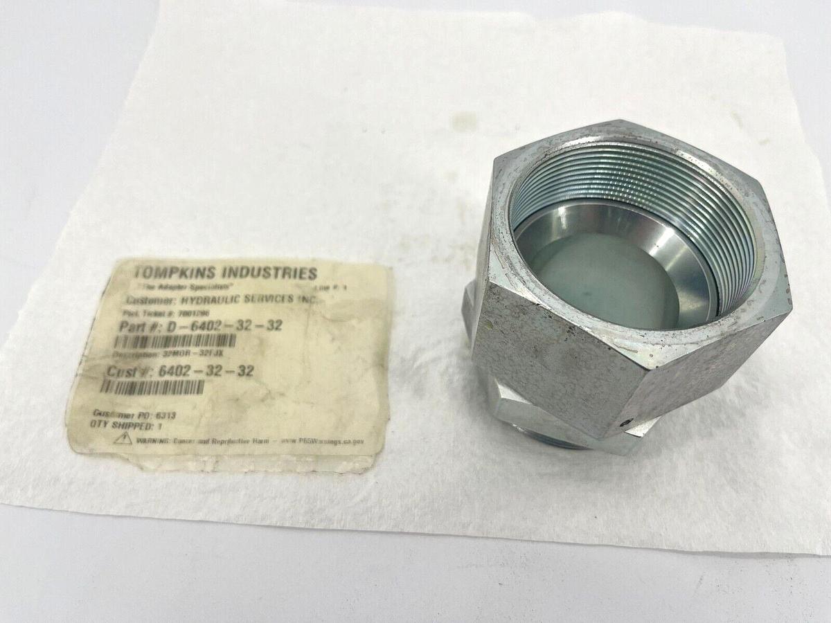 New Tompkins Industries D-6402-32-32 Hydraulic Hose Fitting Adapter