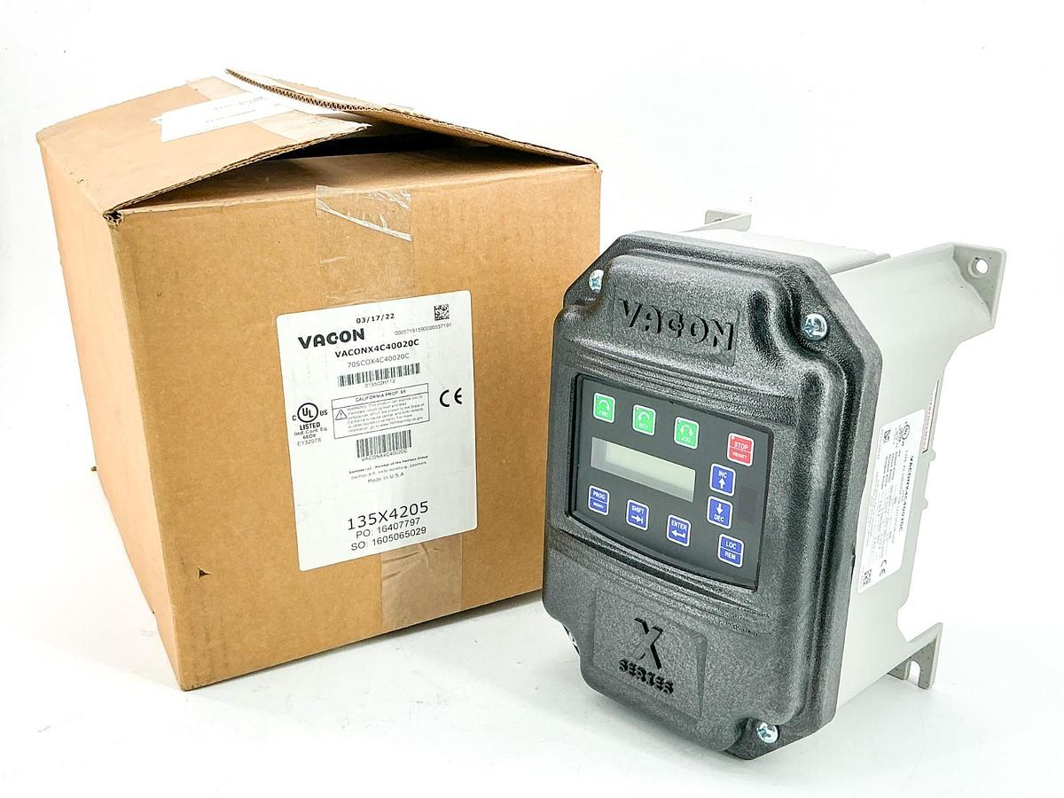 New Vacon VACONX4C40020C Variable Frequency AC Drive 3PH 460V 2.4HP