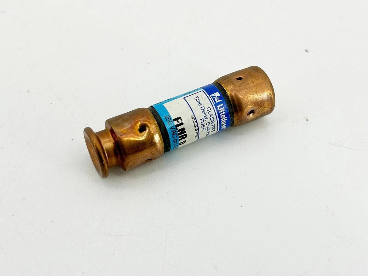 New Lot of 4 Littelfuse FLNR 8 Time Delay Dual Element Fuse 8A 250VAC
