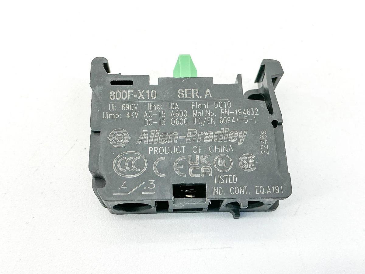 New Bag of 12 Allen Bradley 800F-X10 Contact Block 690V 10A Ser.A