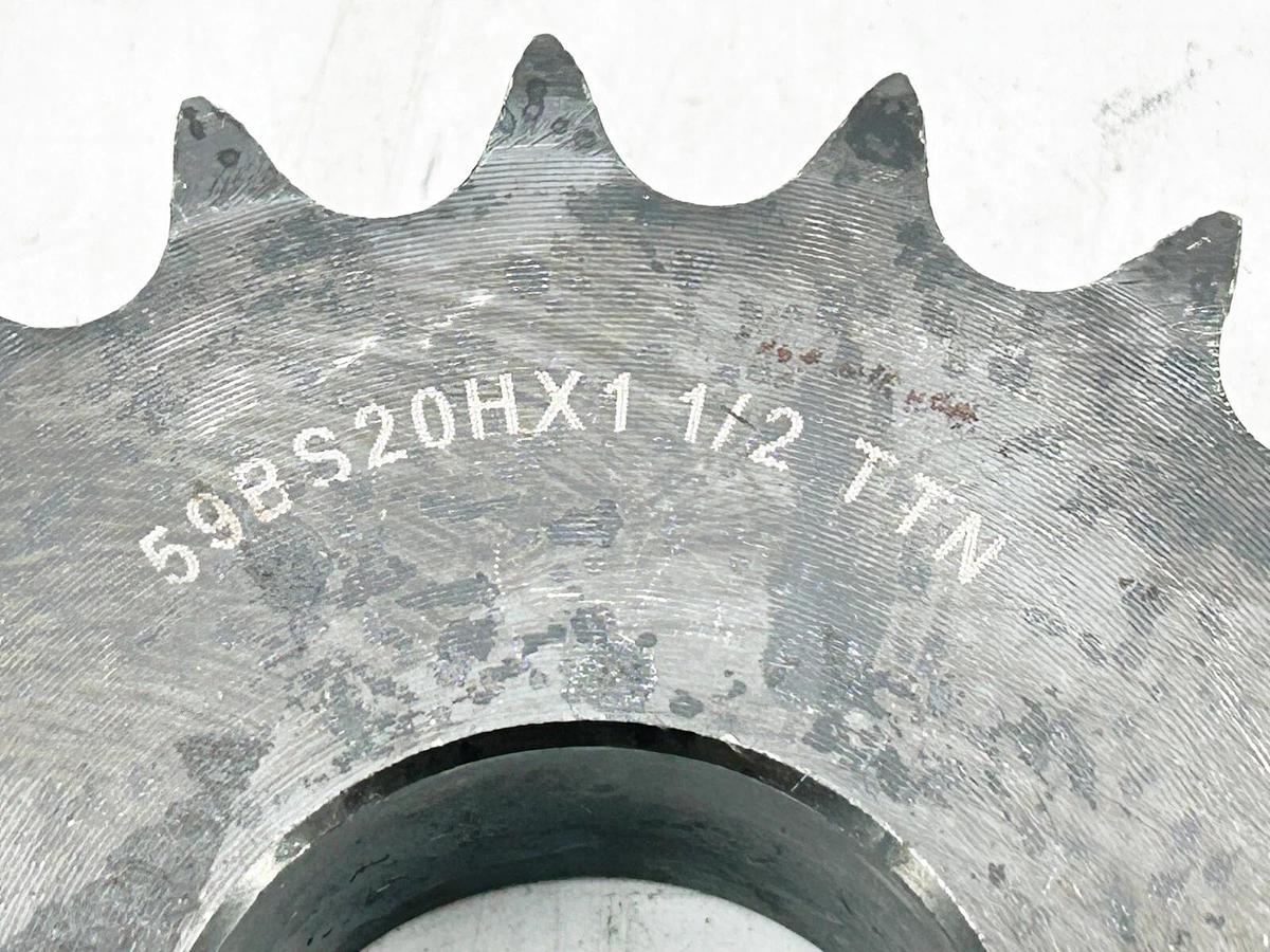 New 59BS20H x 1-1/2 TTN Sprocket 20 Tooth 1.462" Bore0.375" Keyway