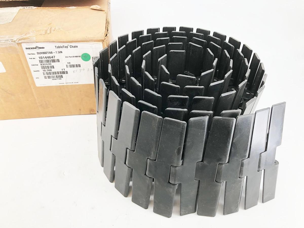 New Rexnord DUV882TAB-7.5IN TableTop Chain 10 FT. 10144647 81400182