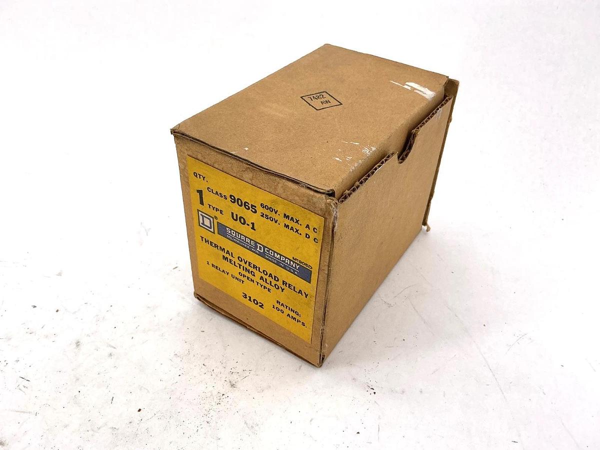 New Square D 9065-UO-1 Thermal Overload Relay Melting Alloy Open Type 100A 600V