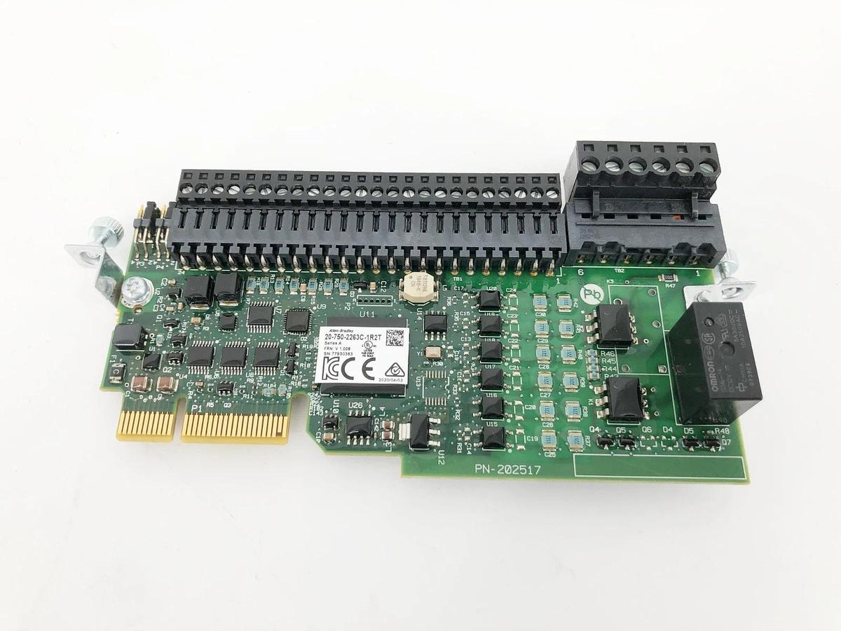 New Allen Bradley 20-750-2263C-1R2T Ser. A Powerflex 750 Tran I/O Card 24VDC