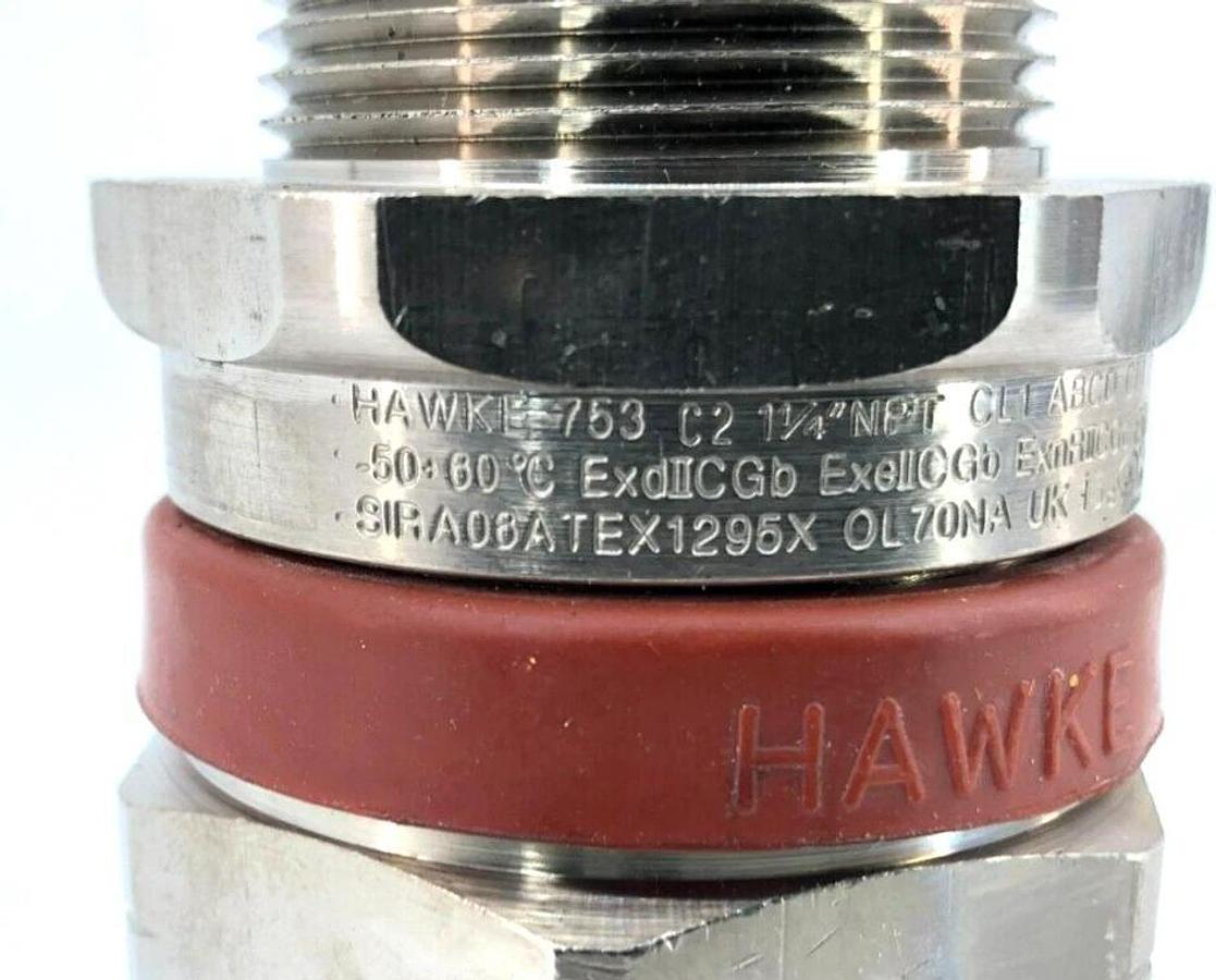 New Hawke International 753 C2 1-1/4" NPT Marine Shipboard Cable Sealing Fitting
