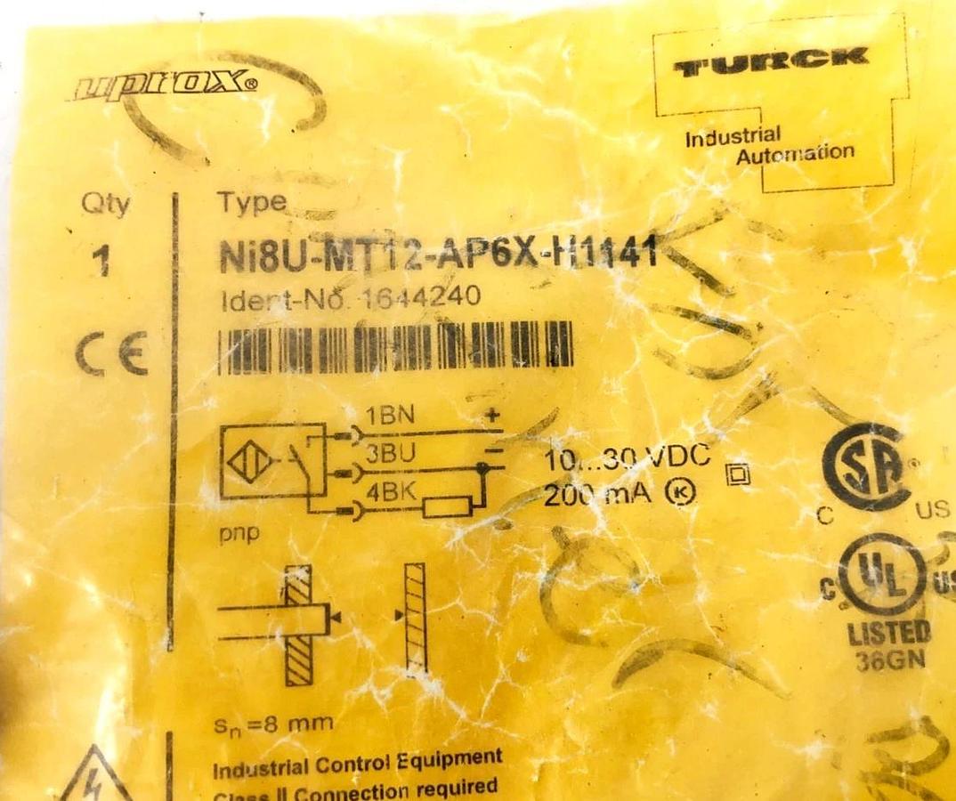 New Turck Ni8U-MT12-AP6X-H1141 Proximity Sensor 10-30VDC 1644240