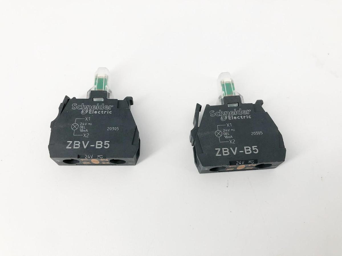 Lot of 2 New Schneider Electric ZBV-B5 Light Modules 24V - No Box