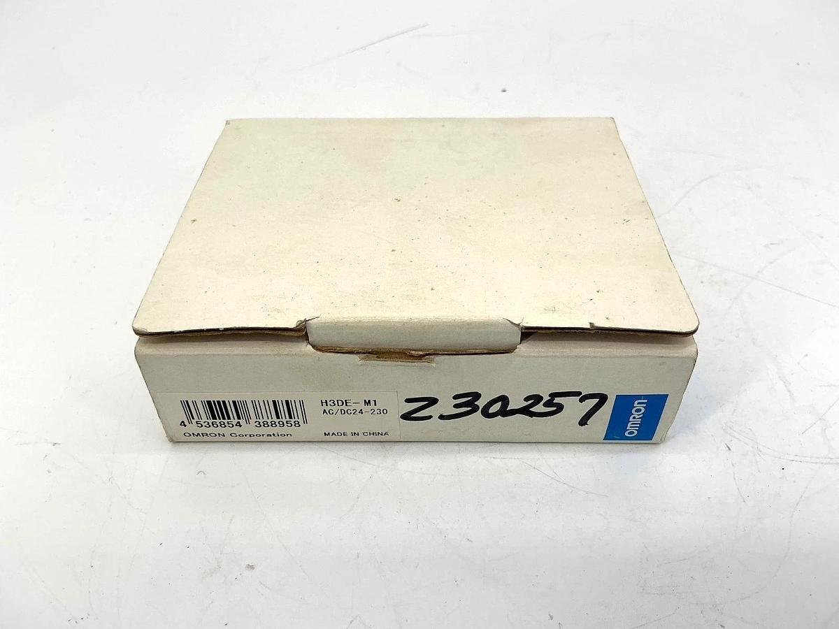 New Omron H3DE-M1 Timer Relay Time: 0.1sec-120hr 5A 250V 24-230VAC/DC 50/60HZ