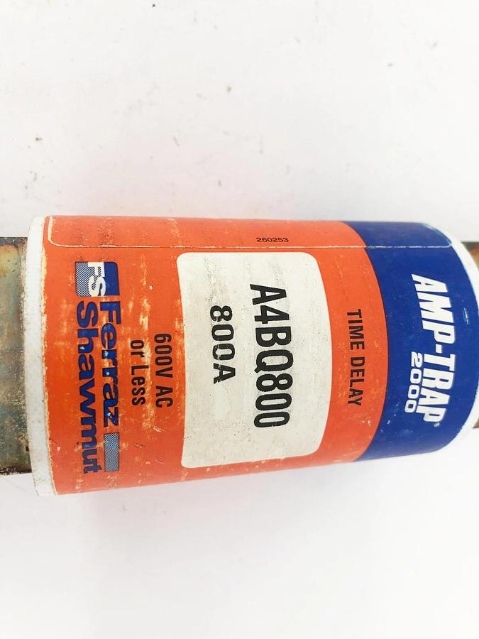 Used Ferraz Shawmut A4BQ800 Amp-Trap 2000 Time Delay Fuse 800A 600V Class L