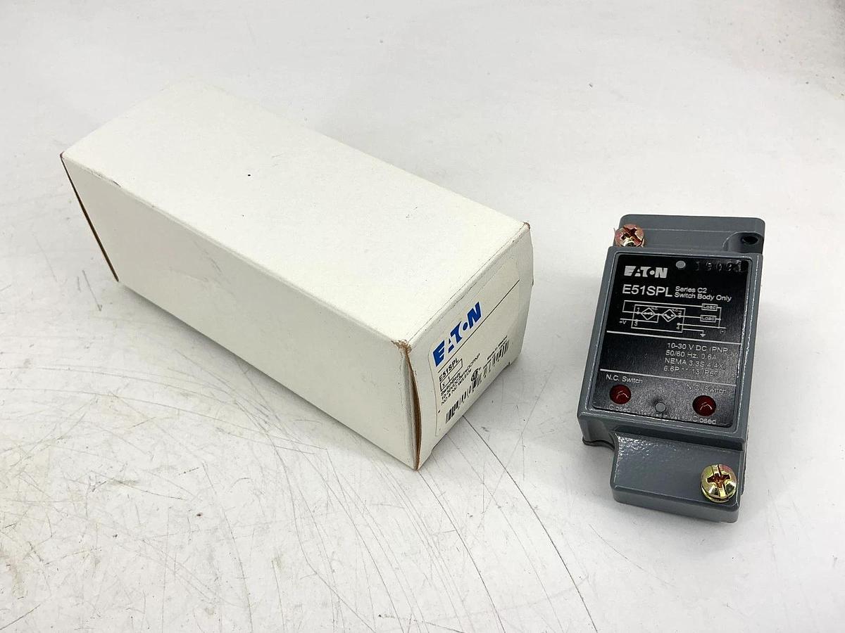 New Eaton E51SPL Ser C2 Switch Body 3-Wire NO & NC 0.6A 10-30VDC 50/60HZ