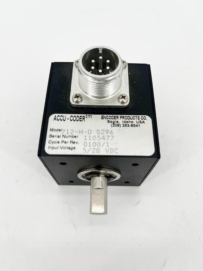 New Encoder Products Model 712-N-0 S296 Accu-Coder 0100/1 CPR 5/28VDC