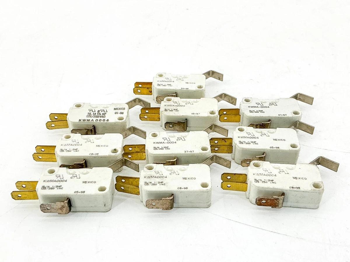 New Lot of 10 Cherry KWMA0004 Micro Switch 15.1A 1/2HP 125/250V 01-98 - No Box