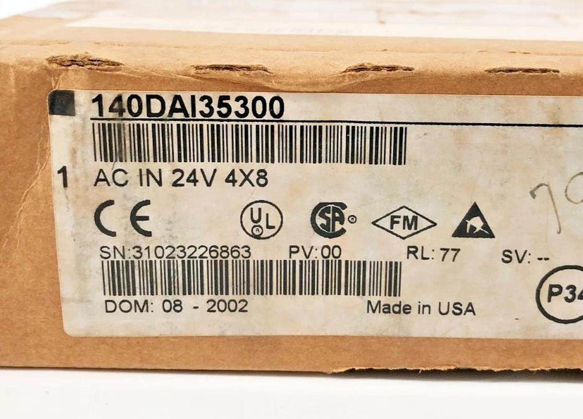 New Schneider Electric 140DAI35300 Input Module 32 Pt. 24VAC - Sealed Box