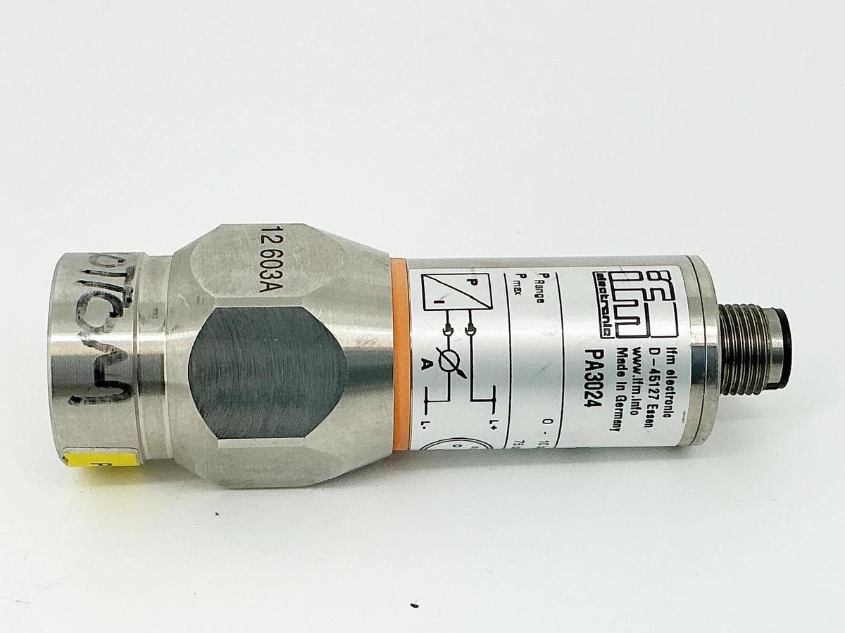 Used IFM PA3024 Pressure Sensor 75Bar 1/4" 10.8-30V 4/20mA