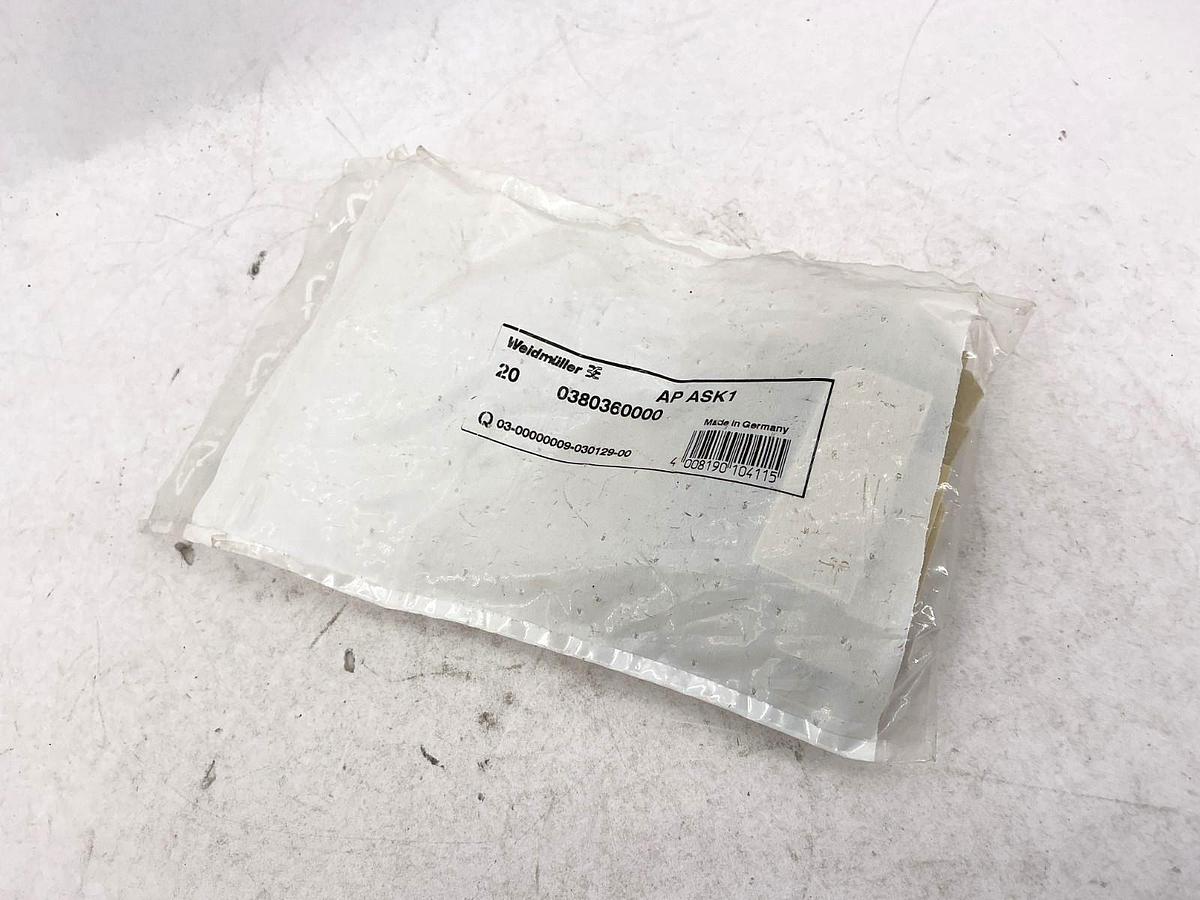 Bag of 20 New Weidmuller 0380360000 End Plate 1.5mm Width Beige