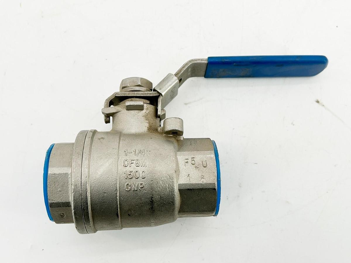 New FNW FNW220AH Ball Valve Stainless Steel 1-1/4" 1500 CWP CF8M