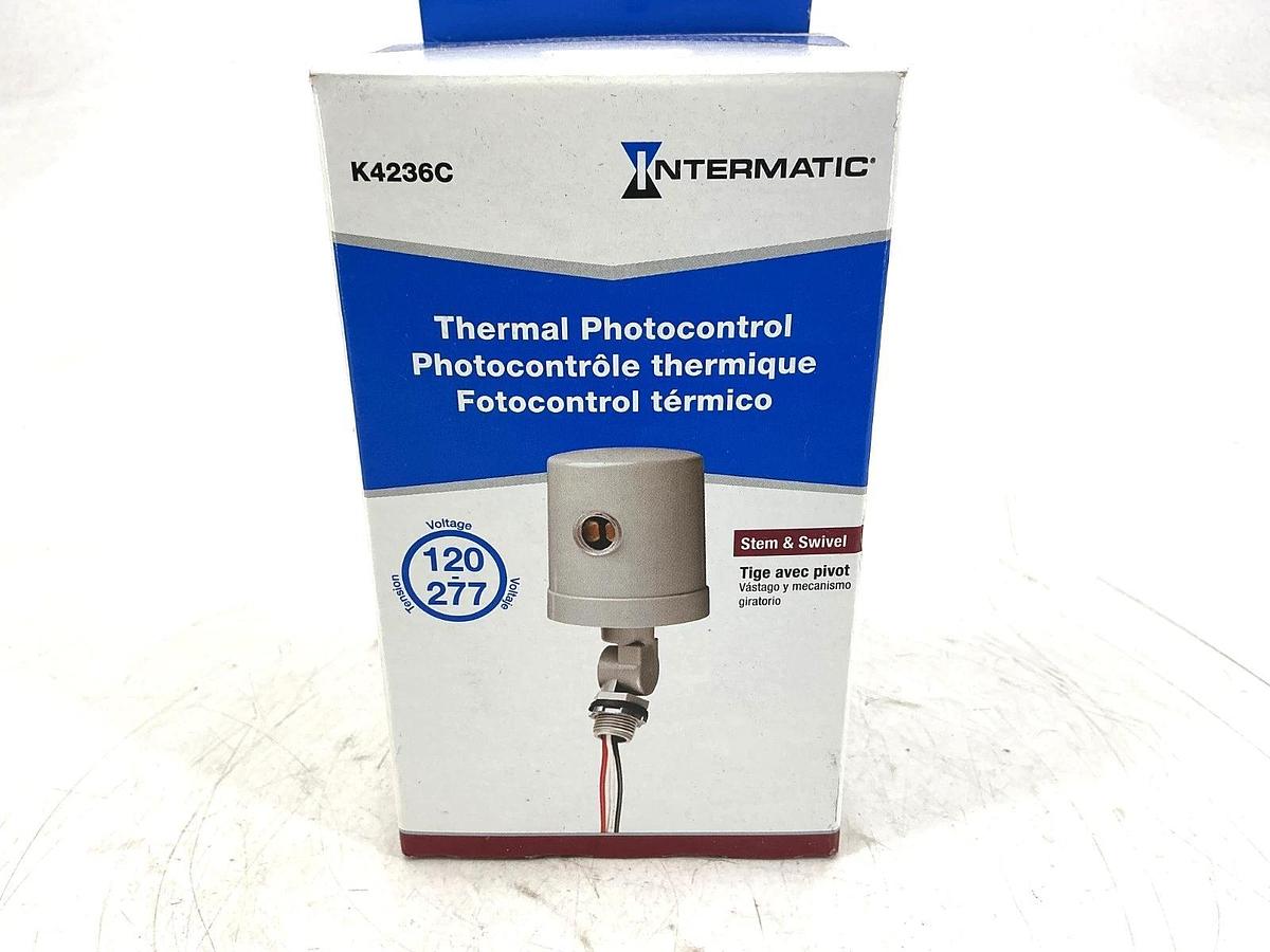 Used New Sealed Intermatic K4236C Thermal Photocontrol Swivel Mount 15A 120-277VAC