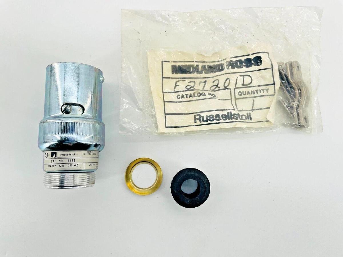 New Russellstoll 4466 Plug Explosion Proof 20A 125/250V 1HP