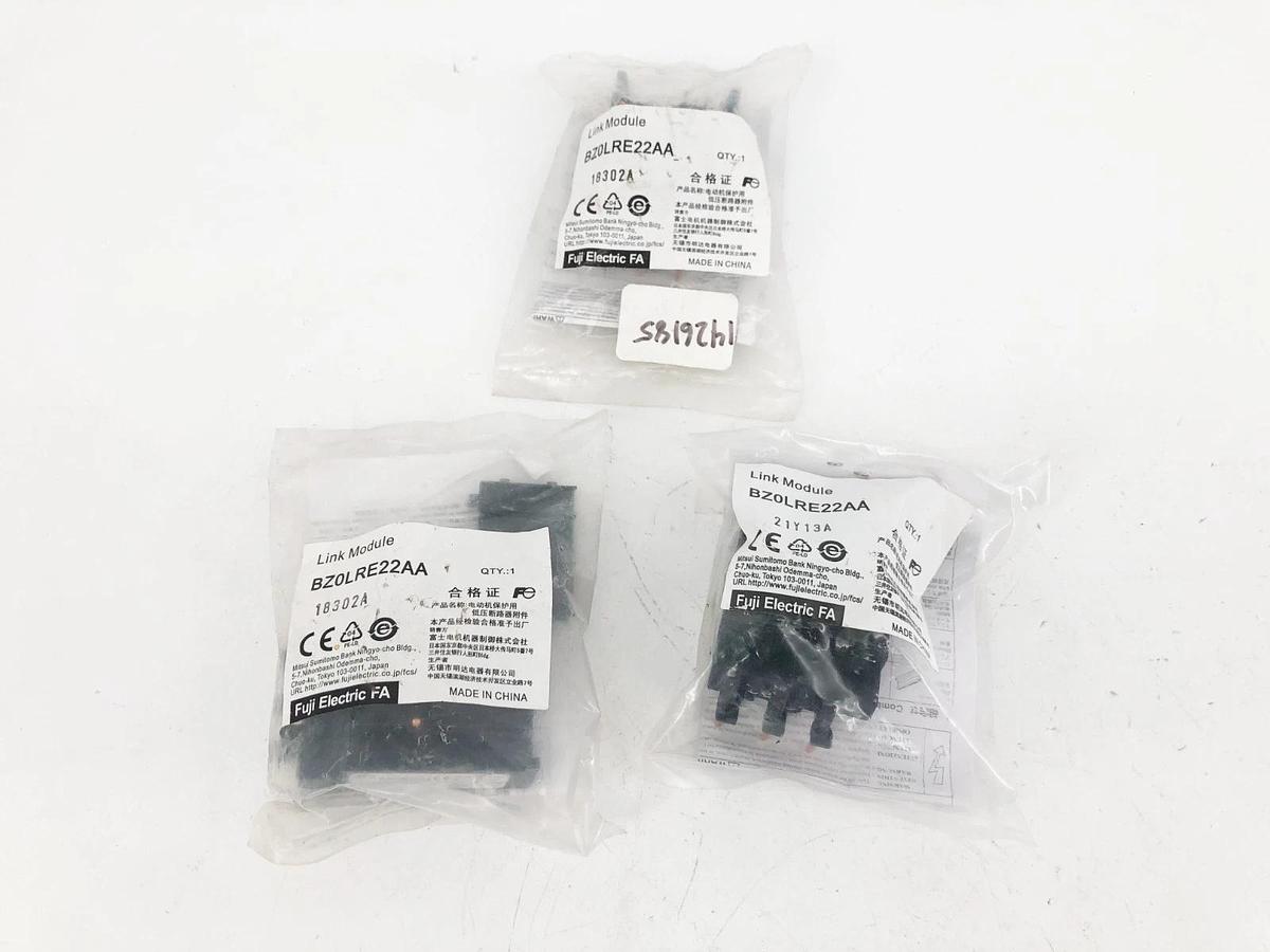 Lot of 3 New Fuji Electric BZ0LRE22AA Link Modules 3P 25A Max