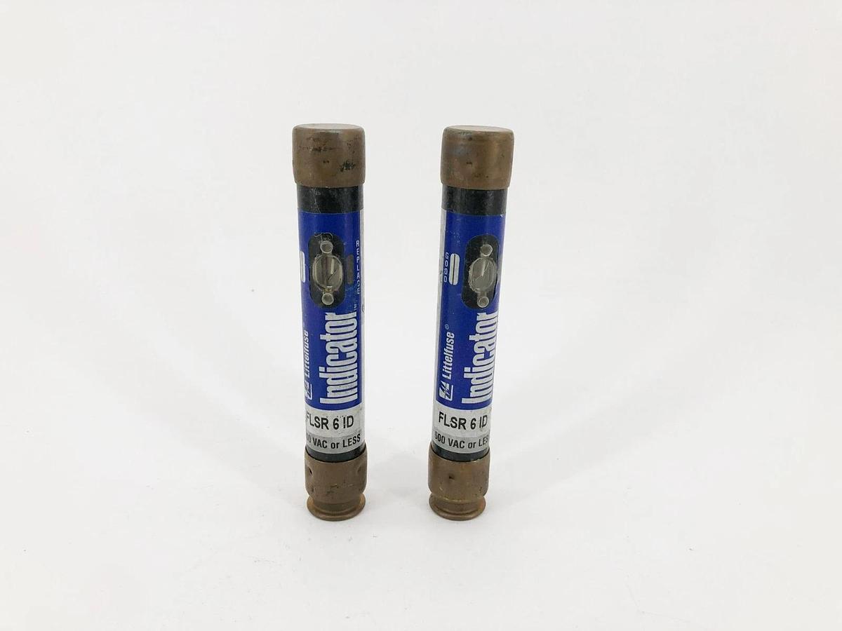 Lot of 2 New Littelfuse FLSR6ID Indicator Fuses 600V 6A