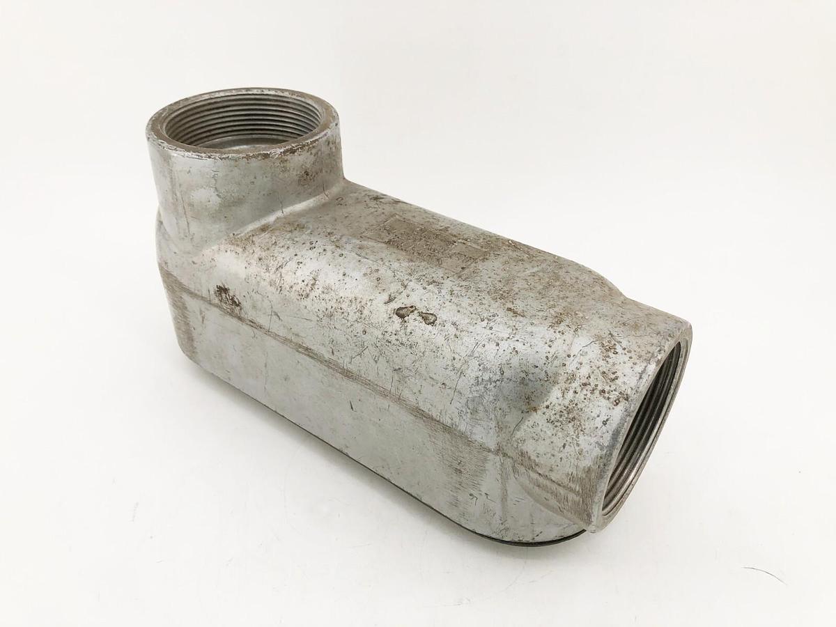 Used Killark OLB-8 Aluminum Conduit Body With Cover 3" LB-Type