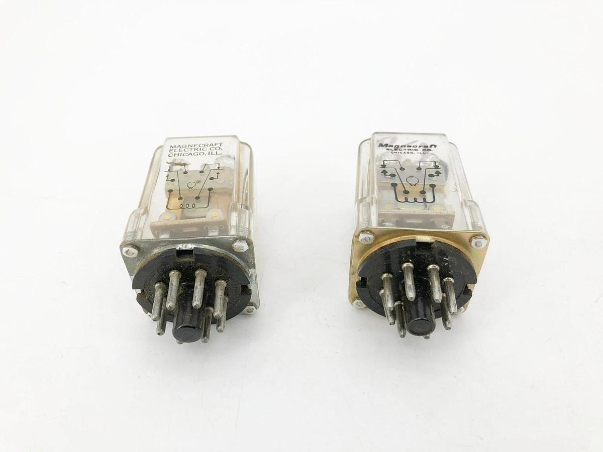 Used Lot of 2 Magnecraft W88CPX-18 Relays DPDT 50VDC 10k ohm
