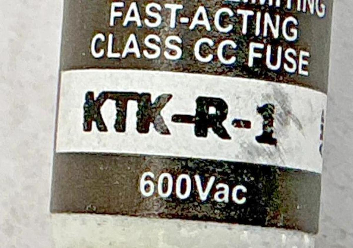 Lot of 3 New Bussmann KTK-R-1 Limitron Current-Limiting Class CC Fuse 1A 600V