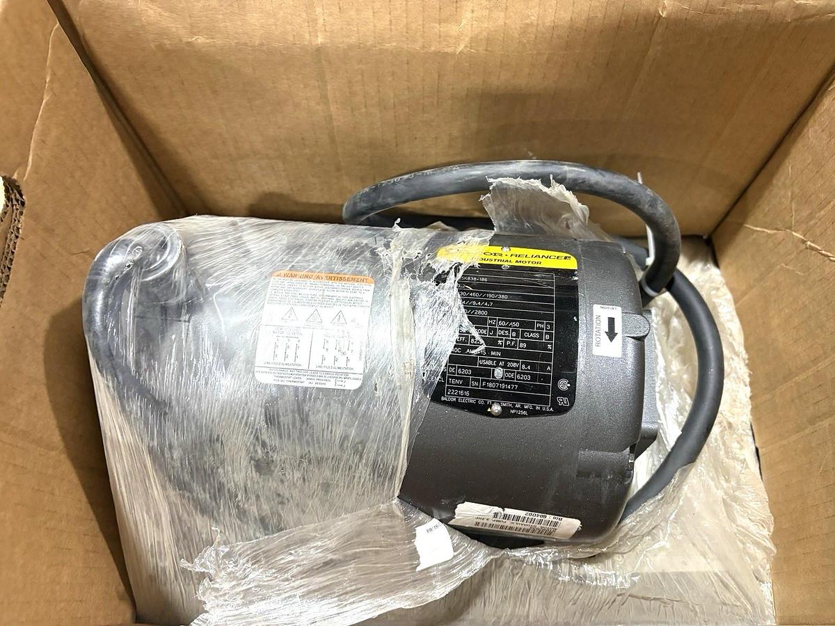 Baldor 2221616 3.2HP TENV Motor 230/460-190/380V 3PH 60/50Hz 3450/2800RPM 56YZ