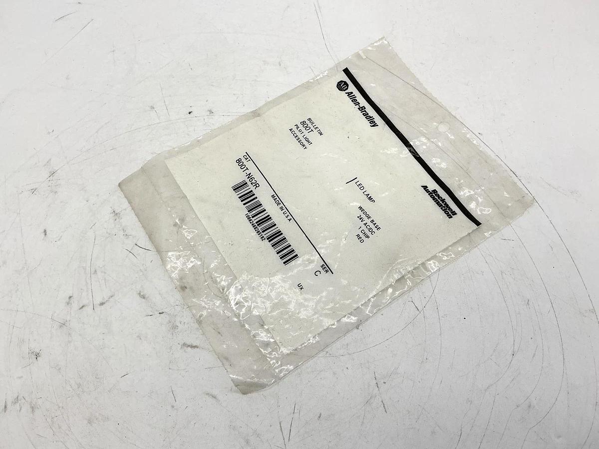 Lot of 2 New Allen Bradley 800T-N62R Ser C LED Lamp Wedge Base 1 Chip Red 24V