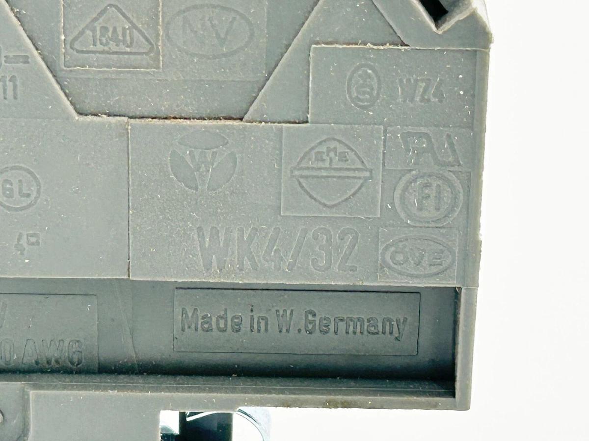 New Lot of 20 Wireland WK4/32 Terminal Block 500V 2 POS Grey 500V - No Box