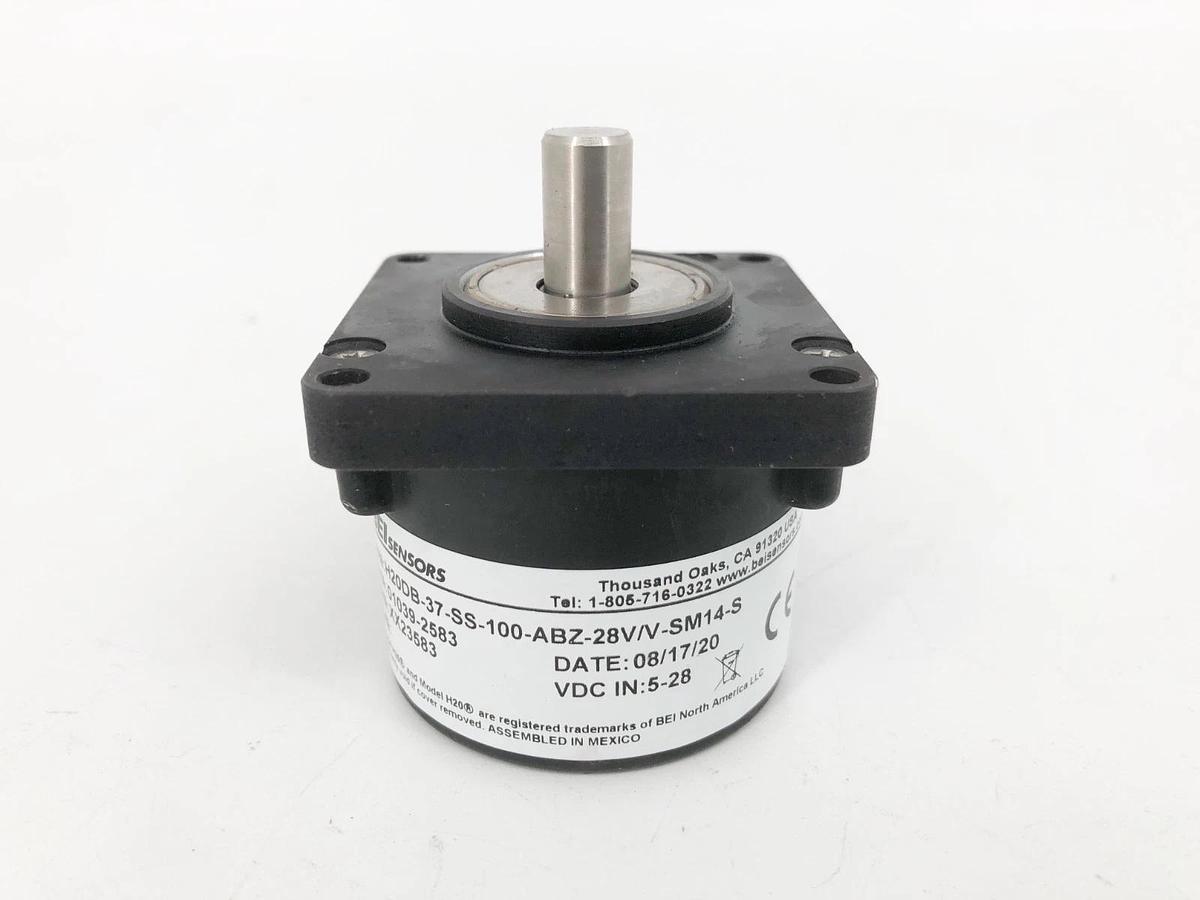 New BEI Sensors H20DB-37-SS-100-ABZ-28V/V-SM14-S Encoder 01039-2583 - No Box