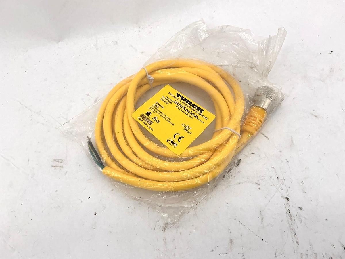 New Turck RKM-36-3M Mini Fast Cordset 3-Pin Female 3-Wire 10A 600V