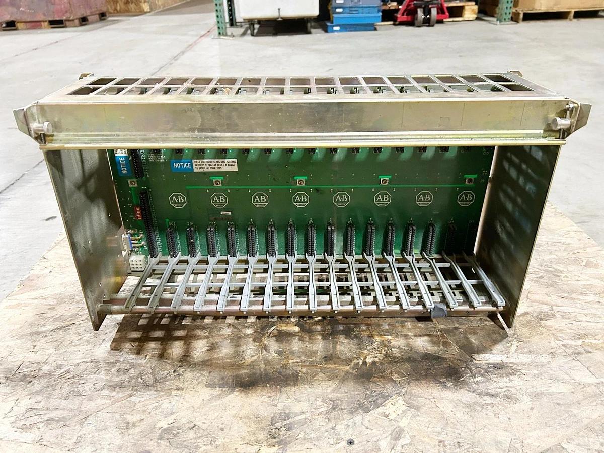 Used Allen Bradley 1771-A4B I/O 16 Slot PLC Chassis Rack 24A 5.25VDC