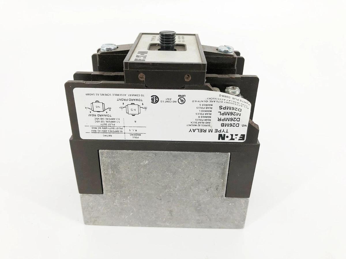 New Eaton D26MB Type M Relay 110/120V Coil - No Box - Cosmetic Damage