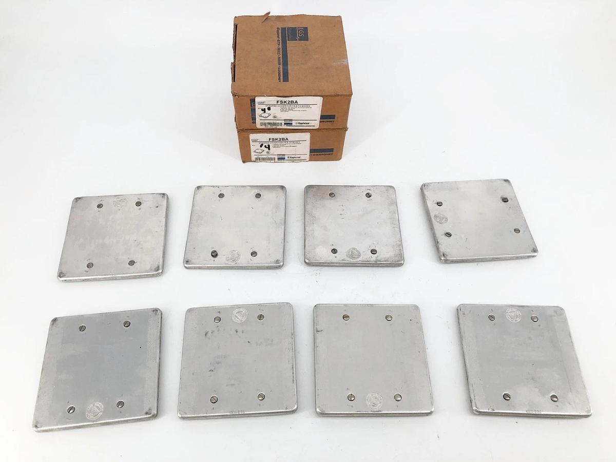 Lot of 8 New Appleton FSK2BA Stamped Covers for FS & FD Boxes
