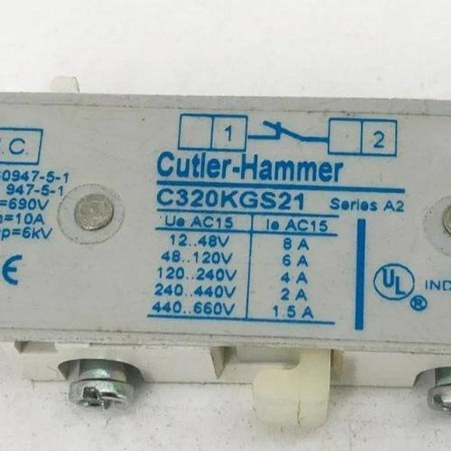New Eaton Cutler Hammer C320KGS21 Auxiliary Contact 1NC Series A2