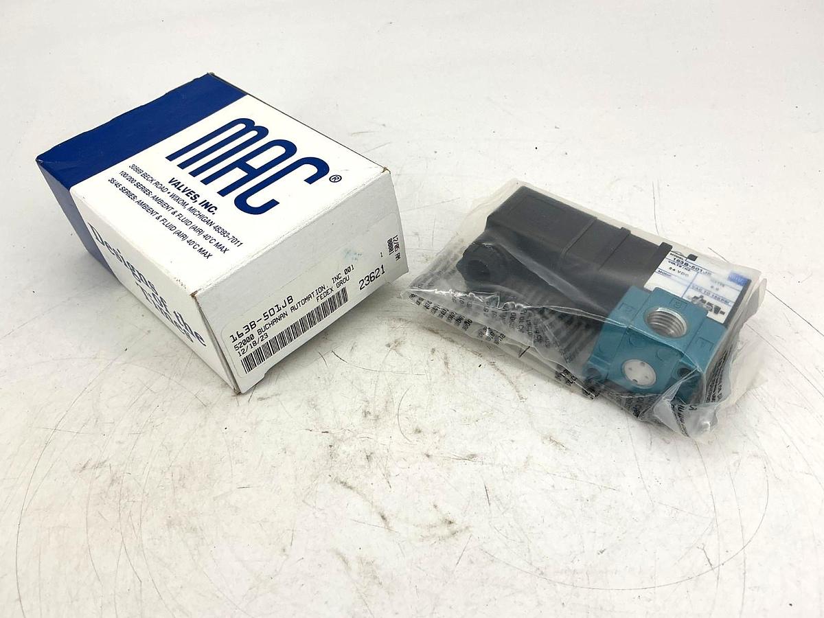 New MAC Valves 163B-501JB Solenoid Valve 3-Way 6-Watts 150PSI 24VDC 163B501JB
