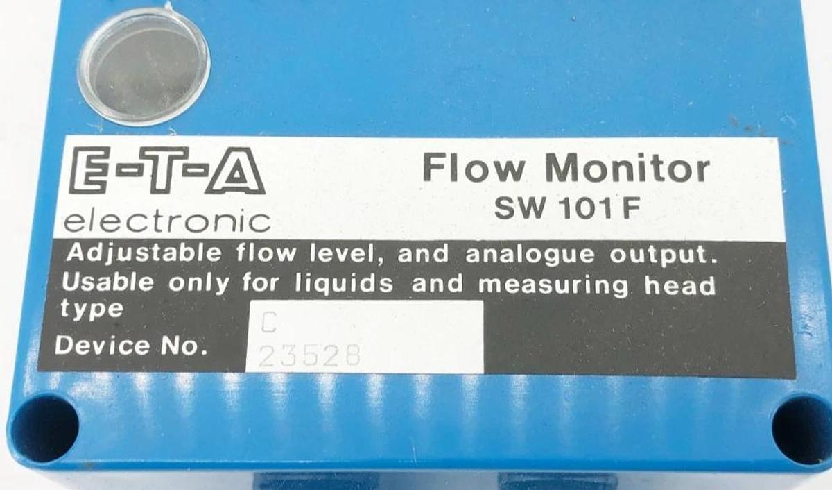 New E-T-A SW101F Flow Monitor 115V 50/60Hz 220VAC 24VDC 1A