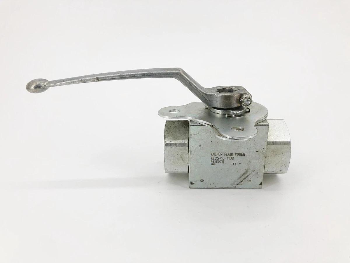 Used Anchor Fluid Power AE2S#16-11DB 2-Way Ball Valve #16SAE Ports 5075PSI