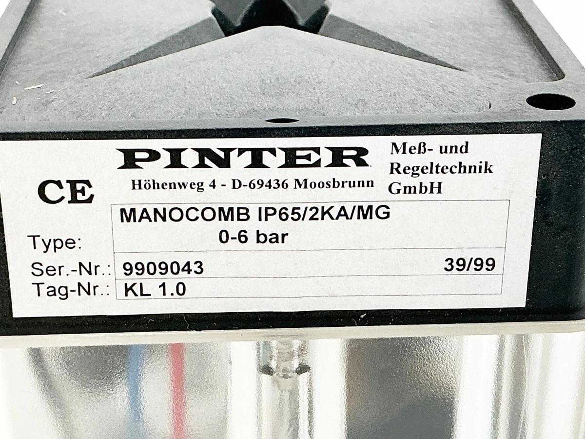 New Pinter MANOCOMB-IP65/2KA/MG Pressure Switch 0-6Bar
